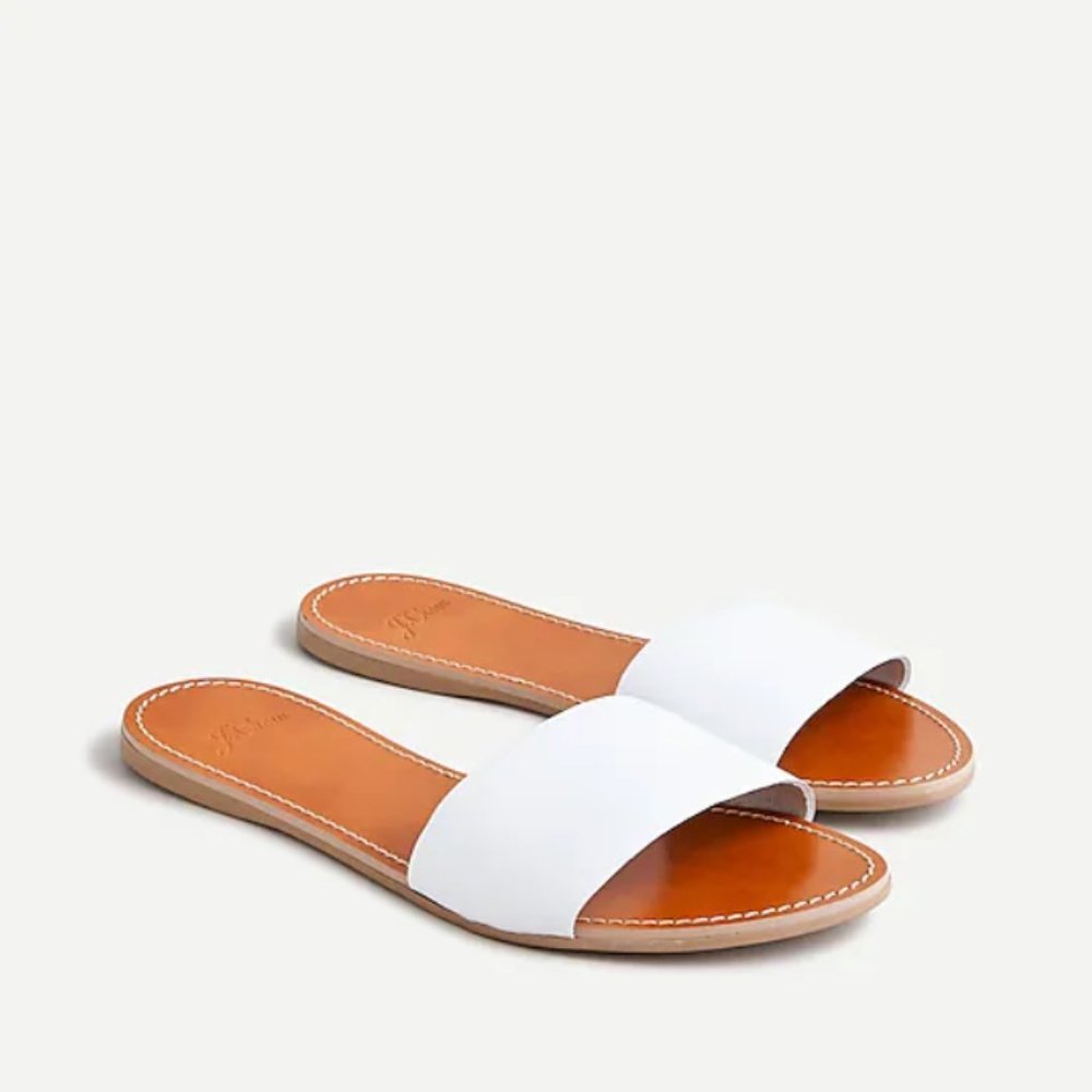 J. Crew Capri Slide Sandals in Vachetta Leather